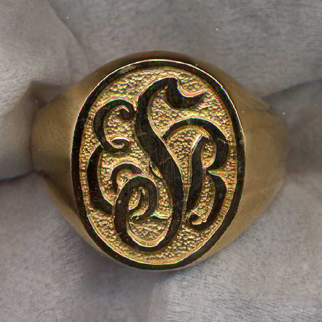 Hand Engraved Jewelry - Monogram Rings Monogram Rings